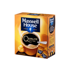 Maxwell House 麦斯威尔 Maxwell 进口速溶冻干粉金咖黑咖啡25条*1盒