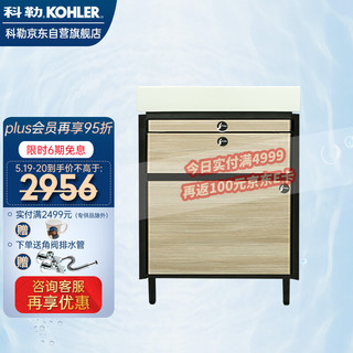 KOHLER 科勒 博纳系列 K-20019T-M-TP2+K-96121T-1-0+K-76082T-LK 浴室柜组合 60cm