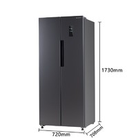 SHANGLING 上菱 401升对开门冰箱 一级能效 风冷双变频节能 净味除菌 电脑控温 双开门家用电冰箱 BSE401PWL（银河灰）