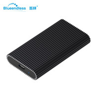 蓝硕 BLUEENDLESS M3T M.2 MSATA移动硬盘盒 Type-C3.1接口SSD固态硬盘盒子全铝外壳