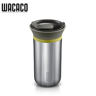 wacaco 咖啡杯 wacaco cuppamoka便携手冲咖啡便携式保温杯户外旅游滴漏式滤杯 银色(含10片v60滤纸)