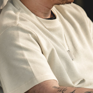 MADEN 马登 男士圆领短袖T恤 TSW2201040 米色 XL
