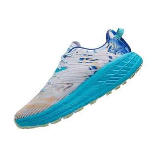 HOKA ONE ONE Speedgoat 4 男子越野跑鞋 1106525-TGT 白色/蓝色 45