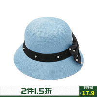 MECITY [直降价:19]米喜迪mecity童装夏装新款女童蝴蝶结珍珠礼帽