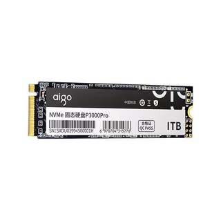 aigo 爱国者 P3000 Pro NVMe M.2 固态硬盘 1TB（PCI-E3.0）