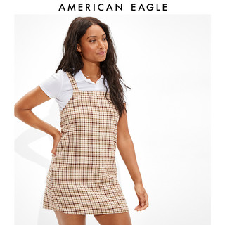 AMERICAN EAGLE 女士格纹吊带短款裙子American Eagle 0395_6364