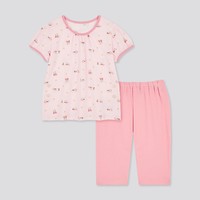 UNIQLO 优衣库 婴儿/幼儿 睡衣套装/家居服夏季短袖SGS婴幼儿生态衣 434368