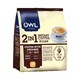 OWL 猫头鹰 马来西亚OWL猫头鹰2合1速溶咖啡粉无添加蔗糖奶香30条 1件装