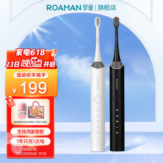 ROAMAN 罗曼 HT10-Pro 电动牙刷 黑色 刷头*2