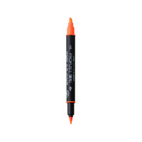 uni 三菱铅笔 PUS-101T 双头记号笔 橙色 单支装