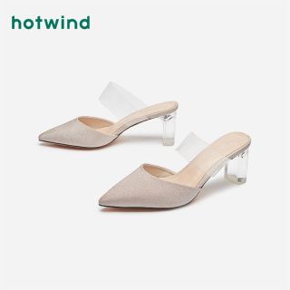 hotwind 热风 女鞋春季新款女士时尚气质凉鞋中跟金色时装凉鞋h34w