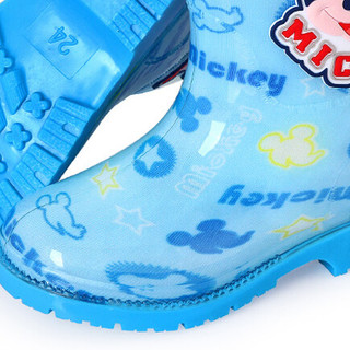 Disney 迪士尼 MP15487 儿童雨鞋 米奇蓝 30码