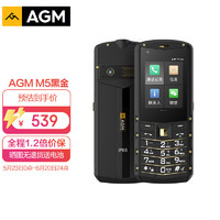 AGM M5 全网通微信4G老人机 移动联通电信4G老年机 大声音大字体按键老人手机支持WIFI 微信版 黑金