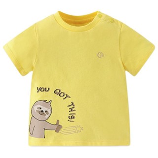 gb 好孩子 WW21230161 儿童短袖T恤 柠檬黄 80cm