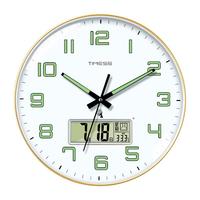 TIMESS P47-3 夜光挂钟 金边白