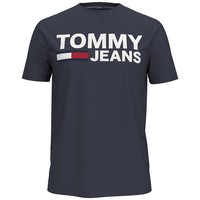 TOMMY HILFIGER 男式带锁徽标图案T恤