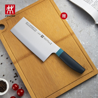 ZWILLING 双立人 厨房刀具套装 厨具切片切菜刀中片刀菜板砧板套装蓝莓色54369-181-A