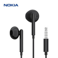NOKIA 诺基亚 E2101A 半入耳式有线耳机 手机耳机 音乐耳机 3.5mm接口 线控带麦电脑笔记本适用 黑色