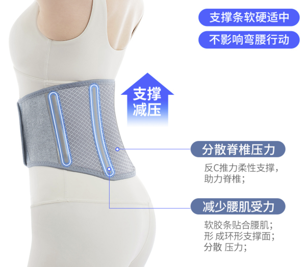 Nan ji ren 南极人 中老年护腰带 超薄透气 L码（2.4-2.8尺）