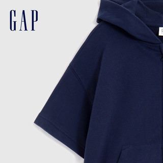 Gap男女童LOGO宽松法式圈织软卫衣883649夏季新款童装运动短袖T恤