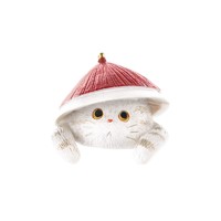 博物文创 故宫猫迷你创意桌面摆件 小花翎款 高5.1cm