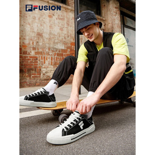 FILA FUSION 斐乐官方男子帆布鞋2022夏季新款帆布鞋WALLRIDE DX商场同款 铅色/奶白-LA 42