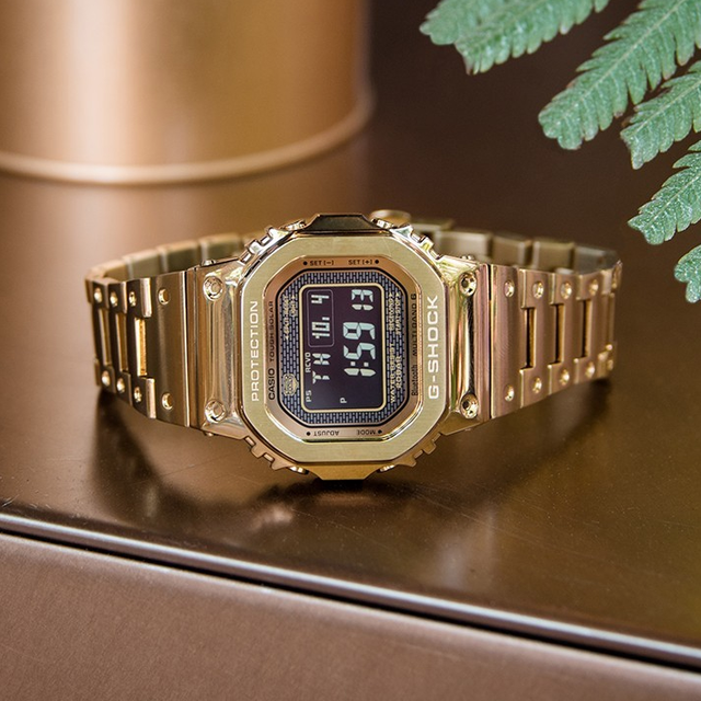 CASIO G-SHOCK金属进化系列 43.2毫米太阳能电波腕表 GMW-B5000GD-9