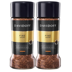 DAVIDOFF 大卫杜夫 黑咖啡 速溶咖啡粉 柔和 100g*2瓶