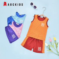 ABCKIDS 儿童无袖速干衣篮球服男女童学生运动球衣训练服两件套装