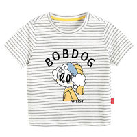 BoBDoG 巴布豆 T02 女童短袖T恤 灰色 150cm