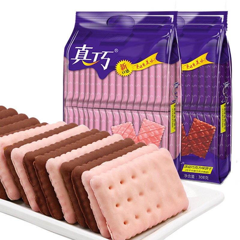 真巧 涂层饼干308g