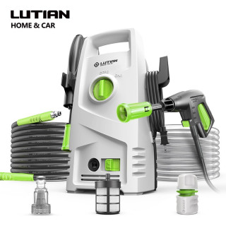 绿田LUTIAN高压洗车机家用清洗机自助洗车泵刷车泵洗车神器洗车水枪 1200W升级版-进出7米管+泡沫壶