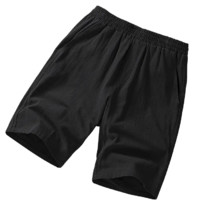 JEANSWEST 真维斯 男士短裤 JR-21-164973 纯色款 黑色 4XL
