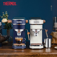 THERMOS 膳魔师 意式咖啡机家用小型半自动咖啡机现磨EHA-3211A