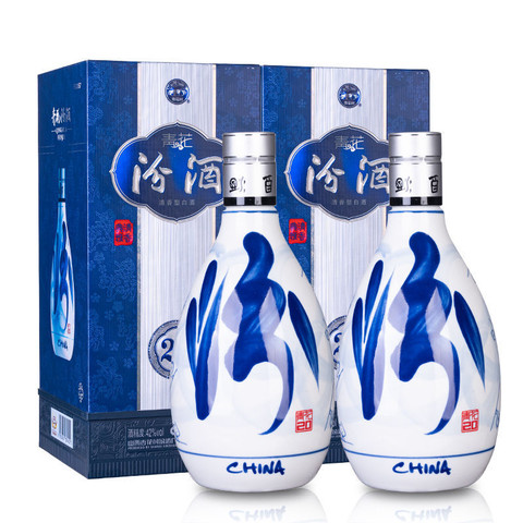山西汾酒青花20【光瓶】53度清香型白酒500ml*2瓶新老款随机评价
