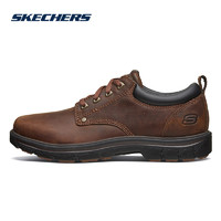 SKECHERS 斯凯奇 USA系列 男士低帮工装鞋 64260 深棕色 10.5