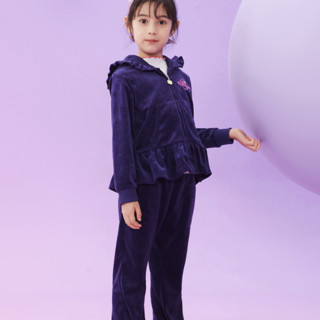 Hello Kitty 凯蒂猫 星际漫游系列 K075019 女童运动套装 深紫色 140cm