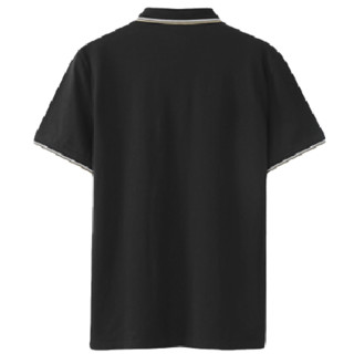 HLA 海澜之家 三国系列 男士短袖POLO衫 HNTPJ2D701A 黑色 S