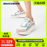 SKECHERS 斯凯奇 鞋子女透气复古运动鞋休闲撞色跑步鞋