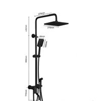  箭牌 ARROW  AE3425SA-P 增压淋浴套装 黑色