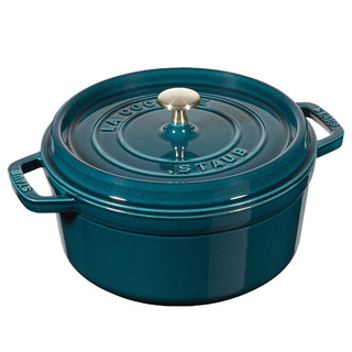 staub 珐宝 40501-134 炖锅(24cm、3.8L、铸铁、深海蓝)