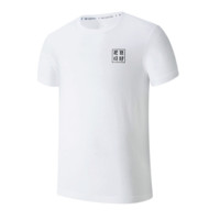 ERKE 鸿星尔克 大球系列 男子运动T恤 51220291085-001 白色 L