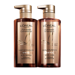 L'OREAL PARIS 巴黎欧莱雅 欧莱雅生姜洗发水护发素强韧发根止痒洗发露男女洗护套装440ml*2