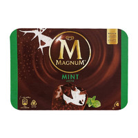 Magnum 马格南 梦龙薄荷巧克力雪糕4支装海外原装进口牛奶焦糖脆巧冰淇淋经典口味冰棒冷饮
