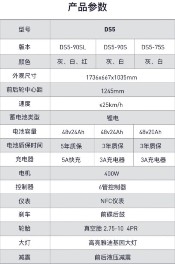 yadea雅迪ds590s电动自行车tdr2774z48v24ah锂电池灰色