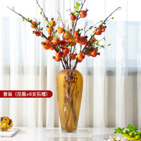 DOOLANS 朵兰舍 新中式语意手绘复古花卉彩色艺术玻璃花瓶装饰家居样板间装