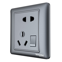 schneiderelectric施耐德电气brillyn睿意系列86型插座斜五孔带开关