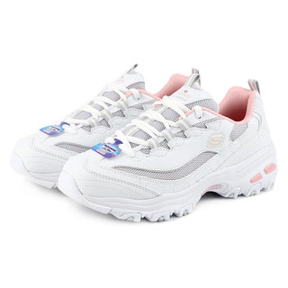 SKECHERS 斯凯奇 D'lites 1.0 女子休闲运动鞋 66666214/WGYP 白色/灰色/粉红色 36