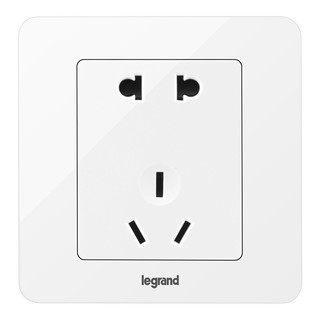 TCL-罗格朗 罗格朗 LEGRAND 电工电料 开关插座面板 逸典玉兰白大间距10A五孔插座套餐 单只装