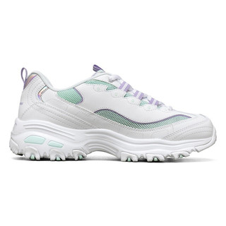 SKECHERS 斯凯奇 D'lites 1.0 女子休闲运动鞋 66666295/WAQ 白色/浅绿色 45